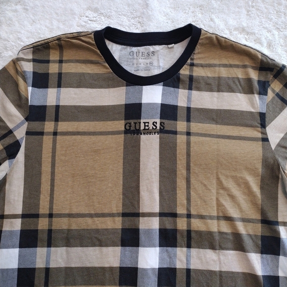 Guess - Plaid Short Sleeve T-Shirt Embroidery - Picture 3 of 13